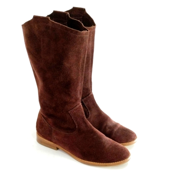 Joie | Ogden Mahogany Suede Leather Mid Calf Slouchy Boots | Size 41 | US 10 - Picture 10 of 10